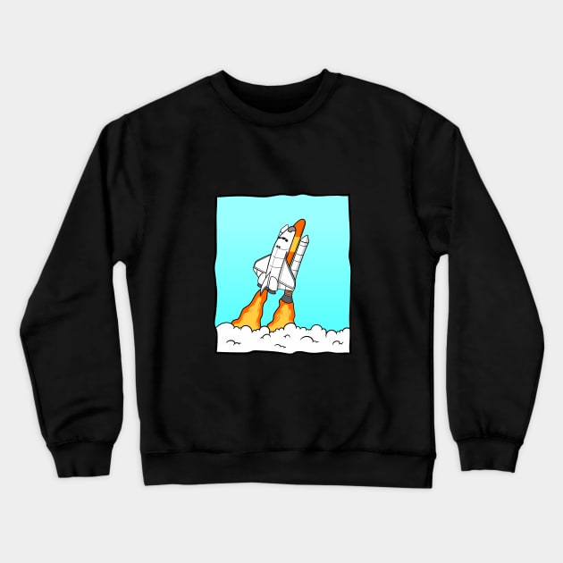 Space Shuttle Crewneck Sweatshirt by Jaya Senantiasa